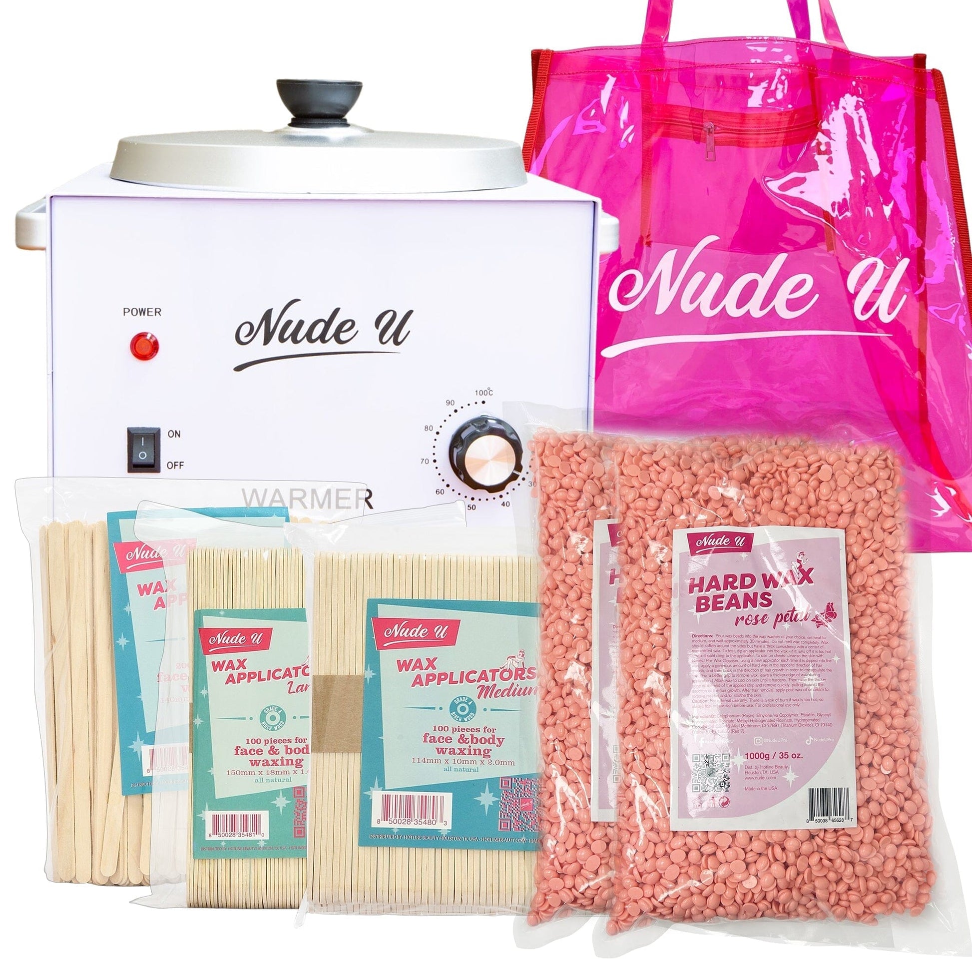 Advanced Hard Wax Kit WAXING KITS & SUPLLIES Hotline Beauty Rose Petal 