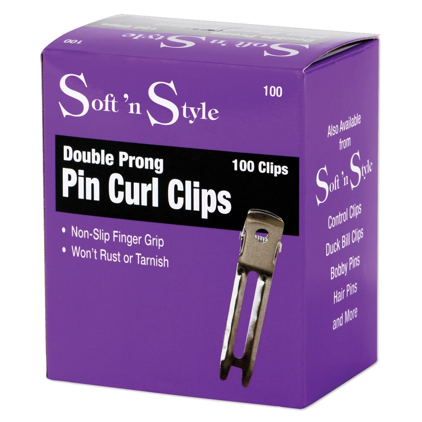 Double Prong | Pin Curl Clips | 100 Clips | GOLD MAGIC HAIR COLORING ACCESSORIES SOFT N STYLE 