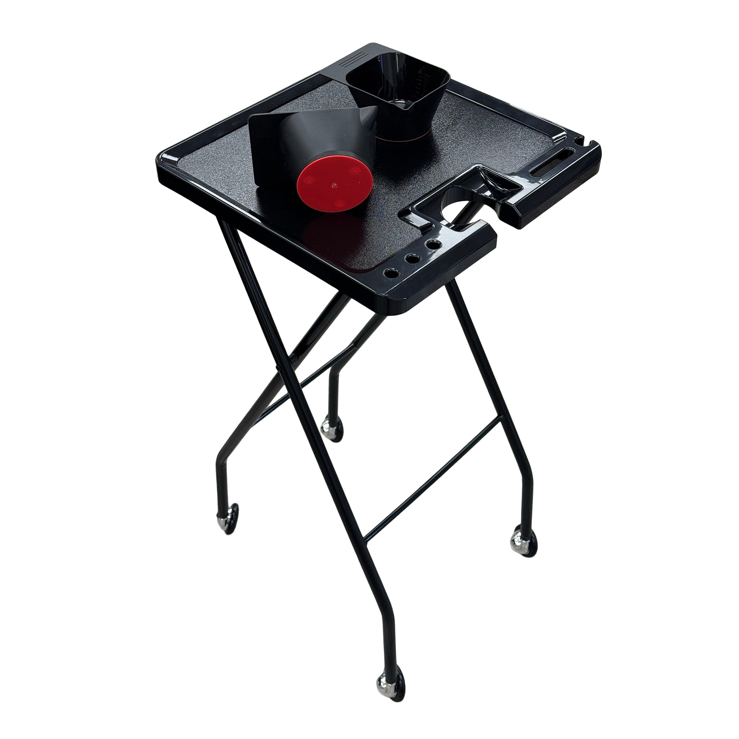 FAW002-B | Professional Salon Rolling Utility Tray TROLLEY SSW 