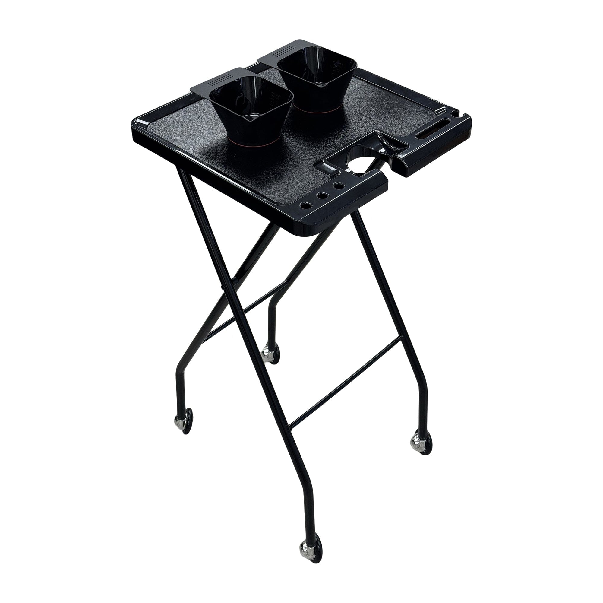 FAW002-B | Professional Salon Rolling Utility Tray TROLLEY SSW 