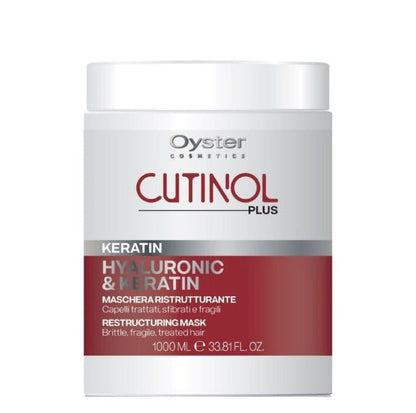 Keratin Restructuring Mask | Hyaluronic & Keratin | Cutinol Plus | OYSTER HAIR CARE OYSTER 33.81 fl.oz. 