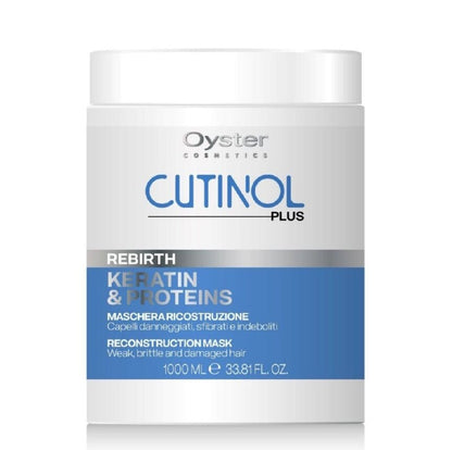 Rebirth Reconstruction Mask | Keratin & Proteins | Cutinol Plus | OYSTER HAIR CARE OYSTER 33.81 fl.oz. 